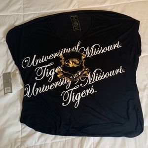 Campus Couture Univ of Missouri XL Shirt Black NWT